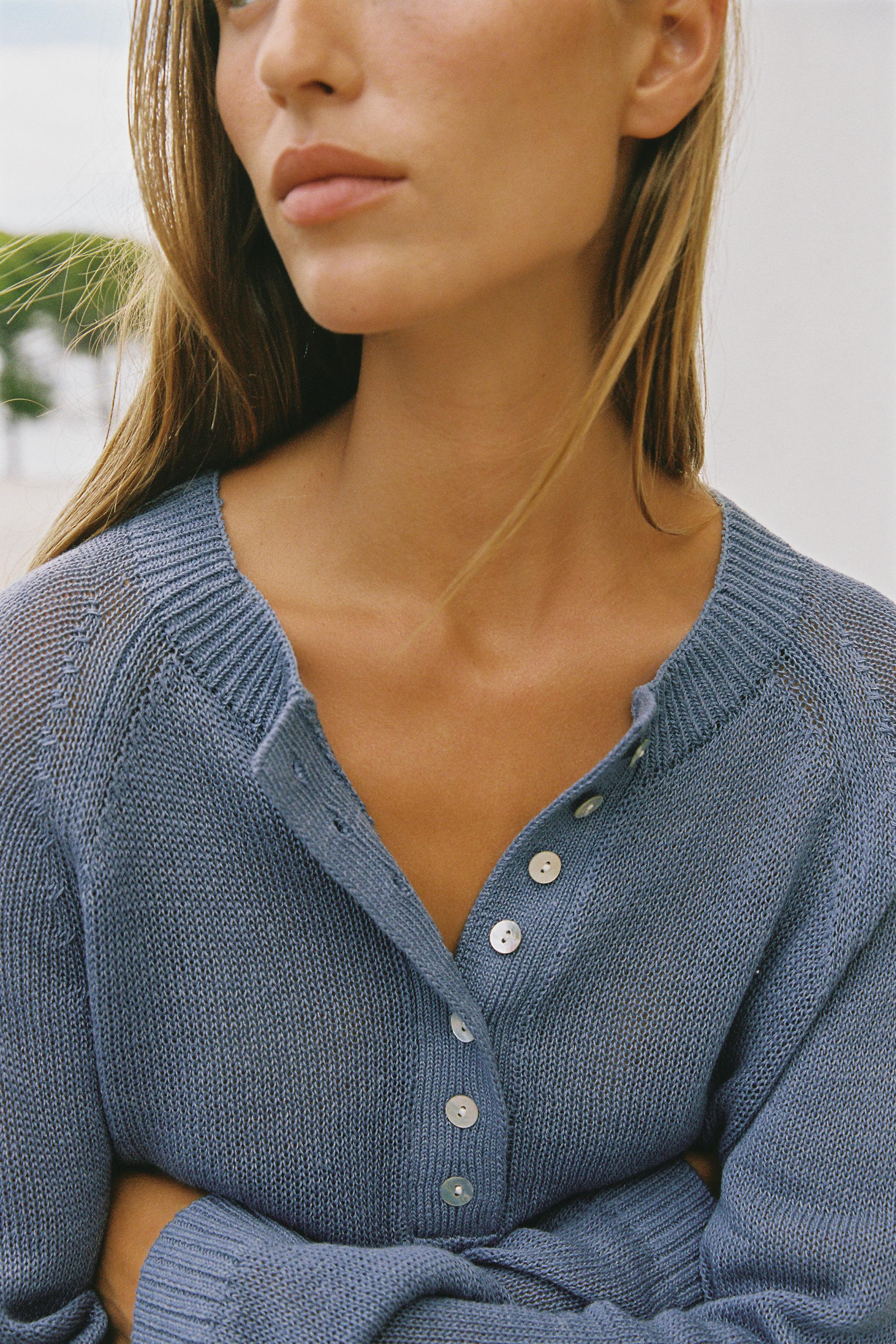 KNIT BUTTON-UP JUMPER