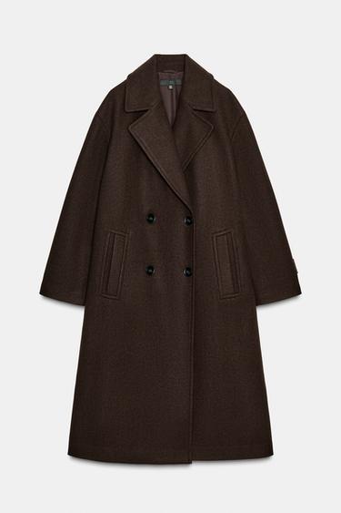SOFT OVERSIZE COAT - Brown by Zara