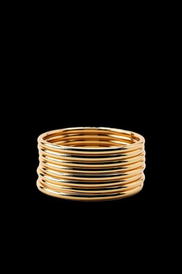 Zara PACK OF METAL BRACELETS - Golden