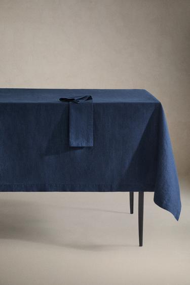 FADED LINEN TABLECLOTH - Blue by Zara - Image 0