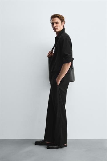 RELAXED FIT FLOWING TROUSERS - Black by Zara - Image 3
