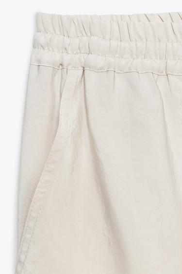 CUFFED HEM TROUSERS - Cream by Zara - Image 7