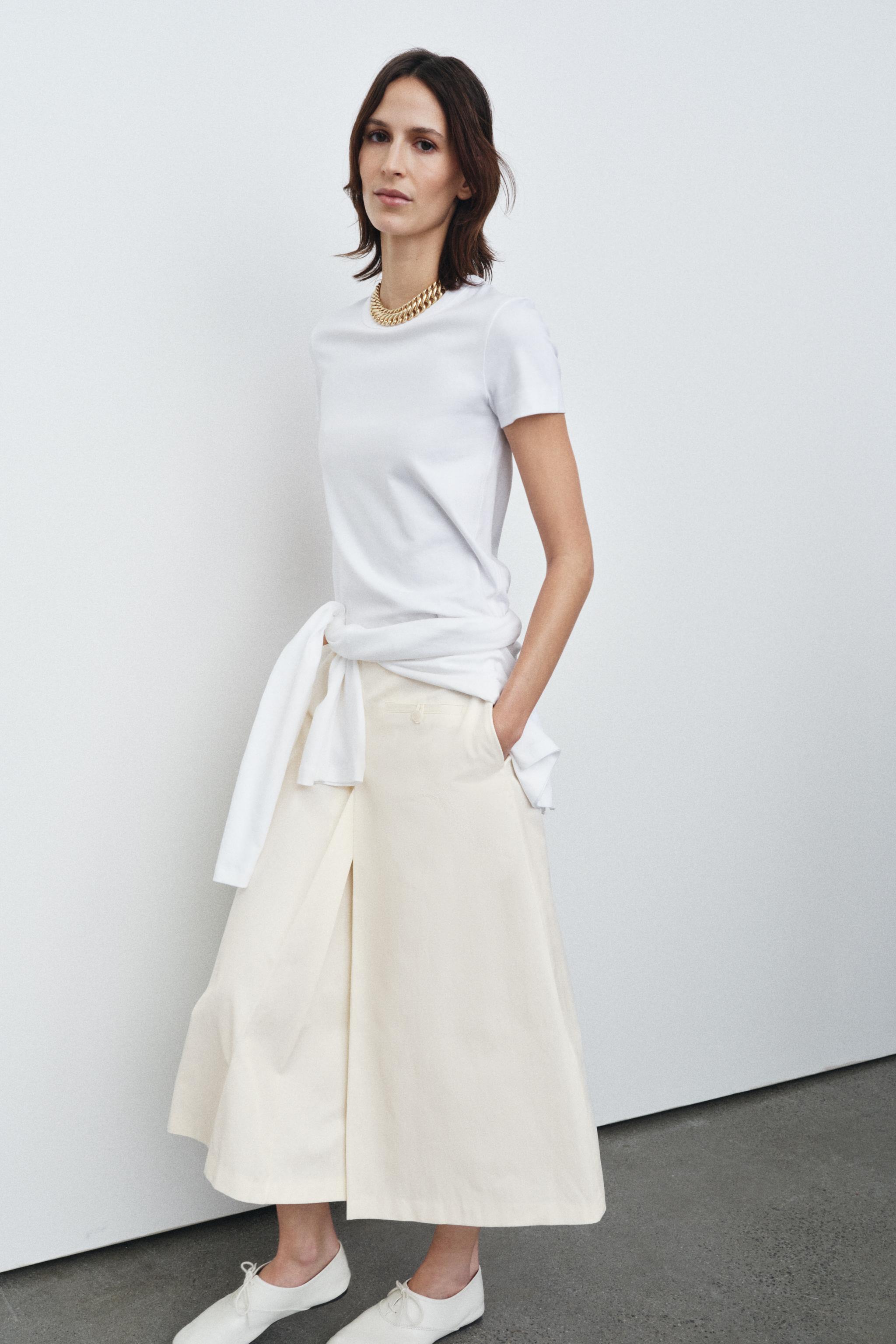 SHORT SLEEVE INTERLOCK T-SHIRT - White | ZARA United States