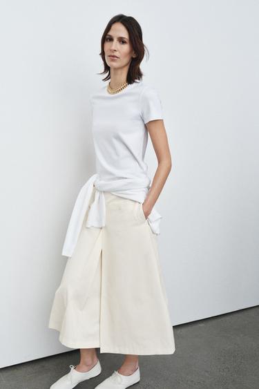 INTERLOCK short sleeve T-SHIRT - White by Zara