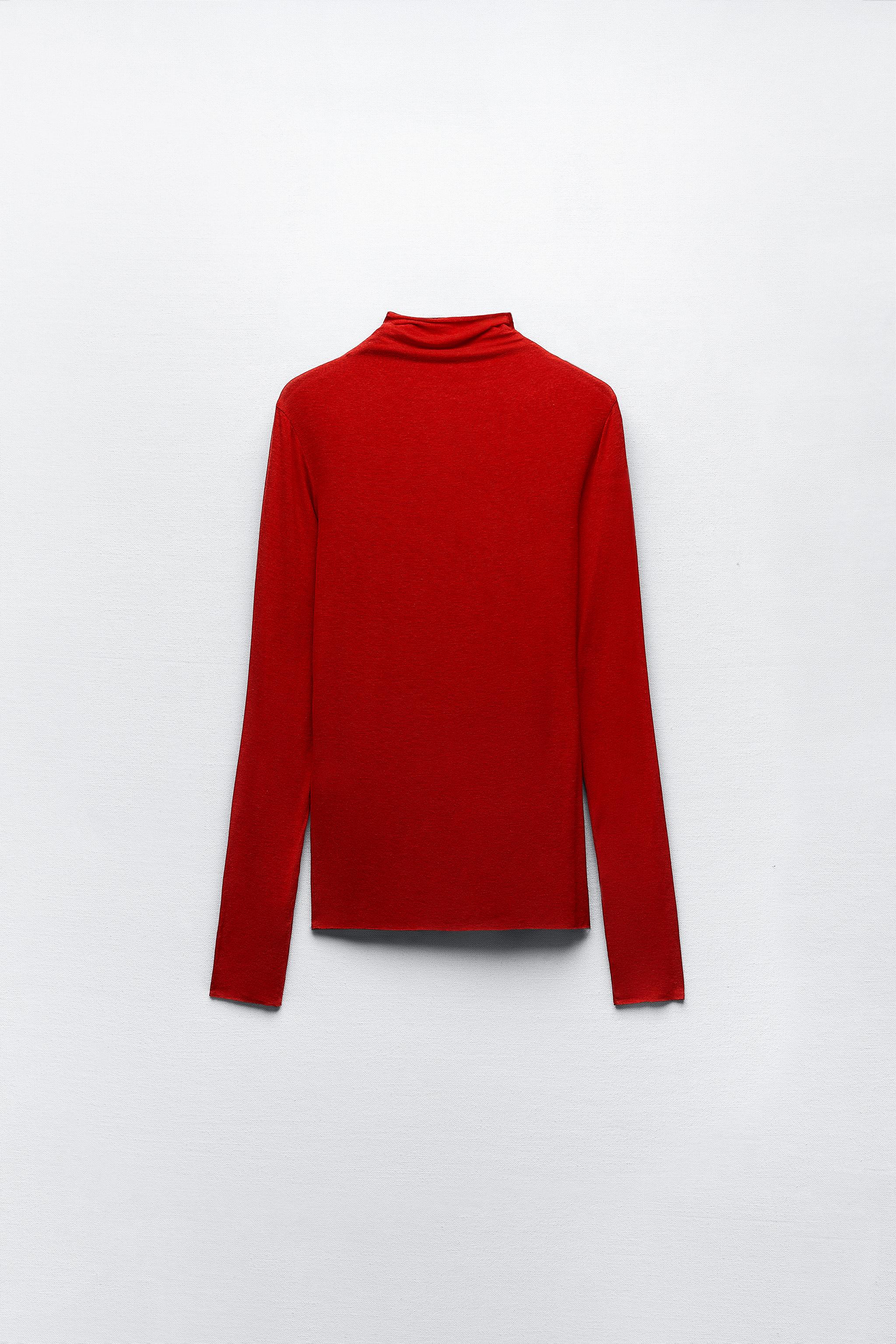 Zara shop red turtleneck