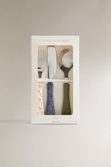 CHILDREN'S CHRISTMAS CUTLERY SET - Multicoloured by Zara - Image 3