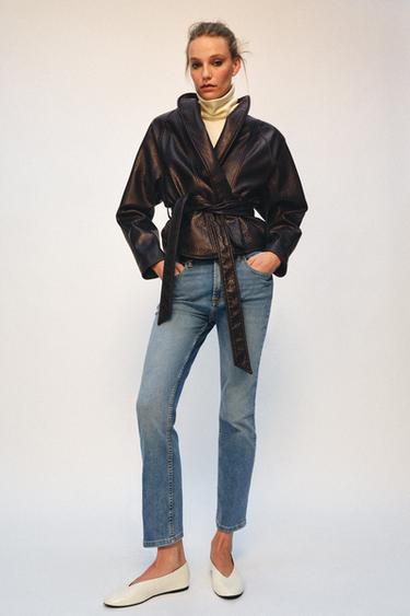 ZW COLLECTION MID-WAIST BOOTCUT JEANS - Blue by Zara