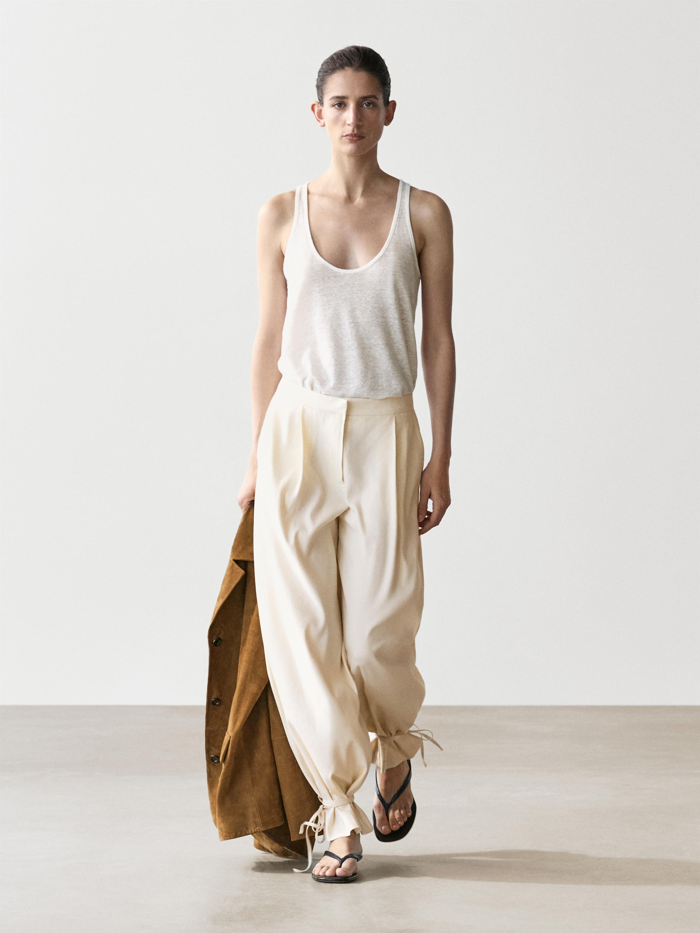 Pantalon fluide barrel fit