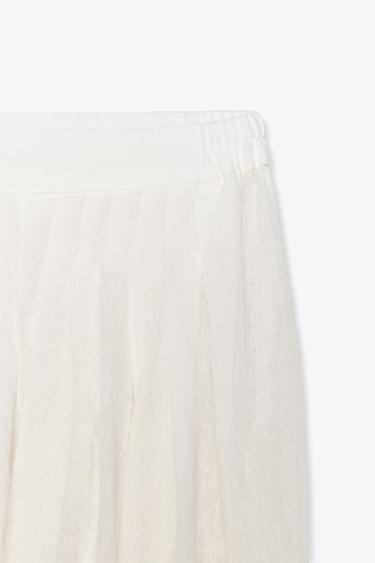 ZW COLLECTION LINEN BALLOON TROUSERS - Ecru by Zara - Image 7