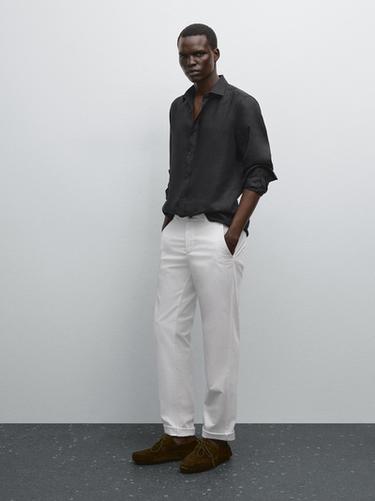Pantalon slim fit - Blanc de Zara