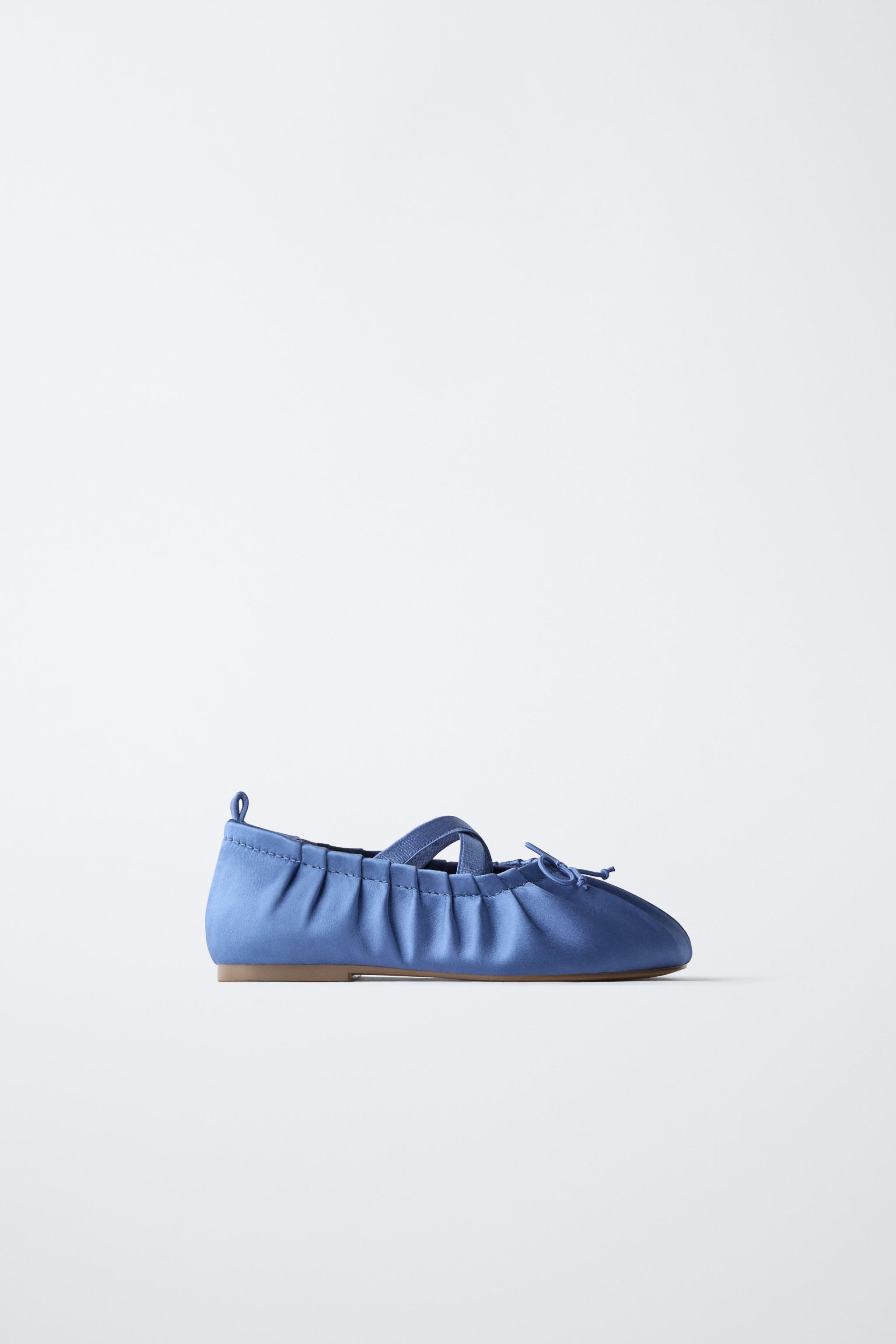 Обувь Zara SATIN-EFFECT BALLET FLATS