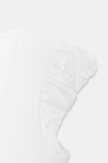 T-SHIRT NŒUD BIMATIÈRE - Blanc de Zara - Image 7