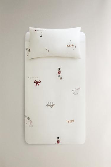 CHILDREN'S CHRISTMAS FIGURE DUVET COVER - Oyster-white by Zara - Image 0