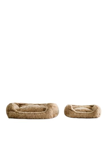 CAMA PARA ANIMAIS DE ESTIMAÇÃO COM EFEITO DE PELO DE OVELHA ENCARACOLADO - Bege da Zara