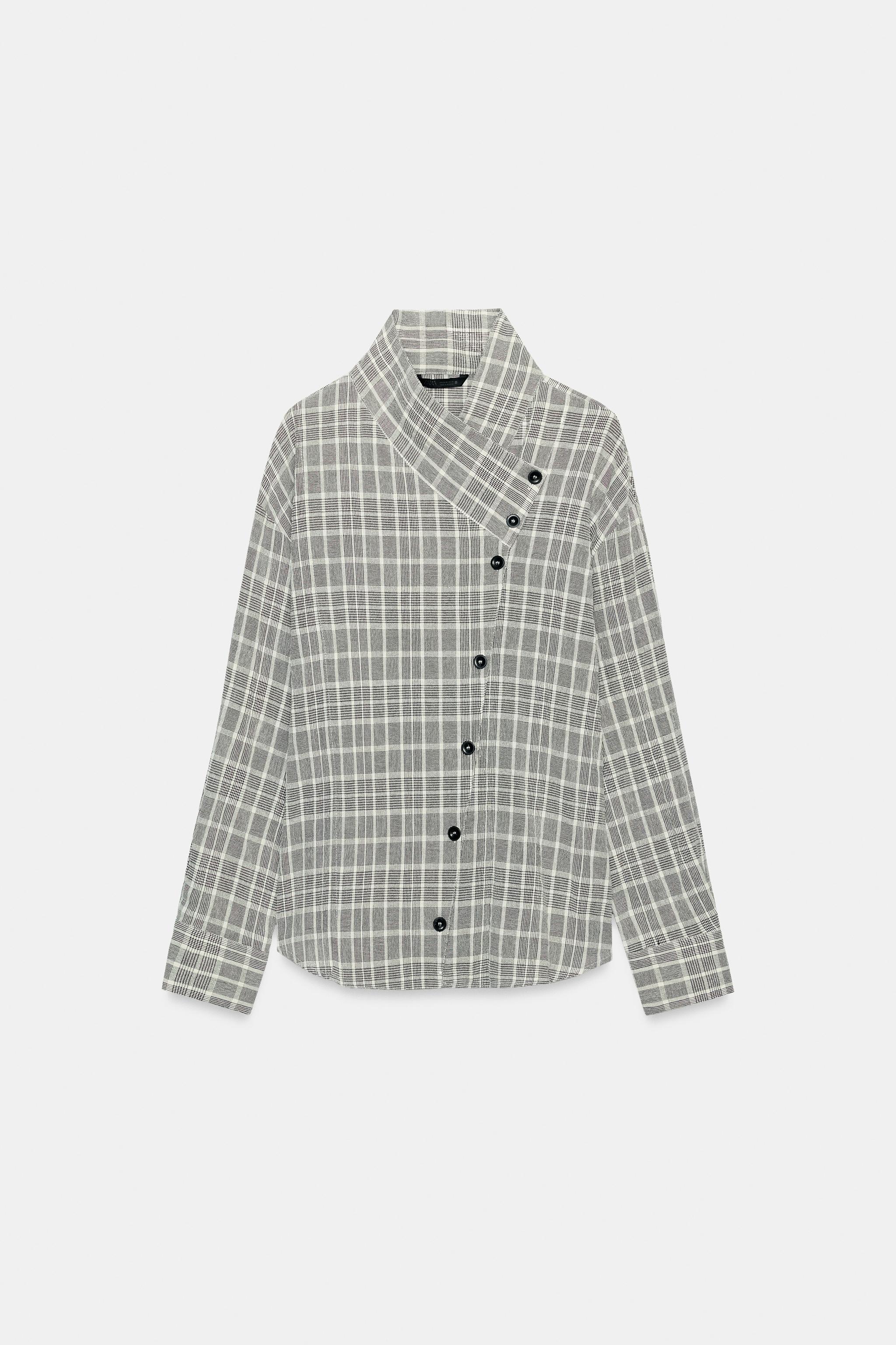 CHEMISE CROISÉE À CARREAUX