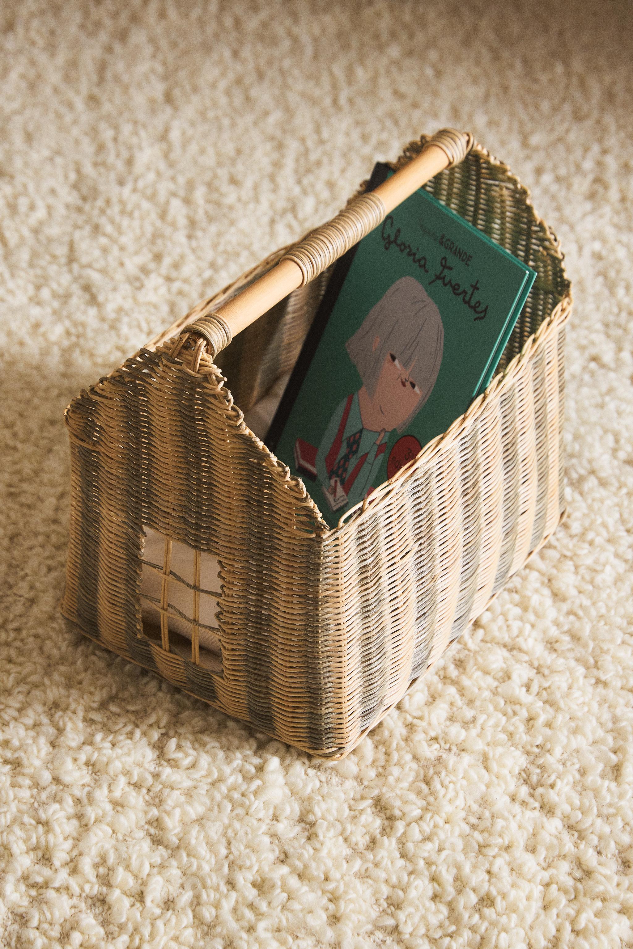 KIDS STRIPED HOUSE BASKET