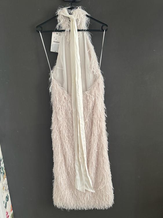 halter dress with fringe zara ZW COLLECTION | SECOND HAND romantic wedding gown