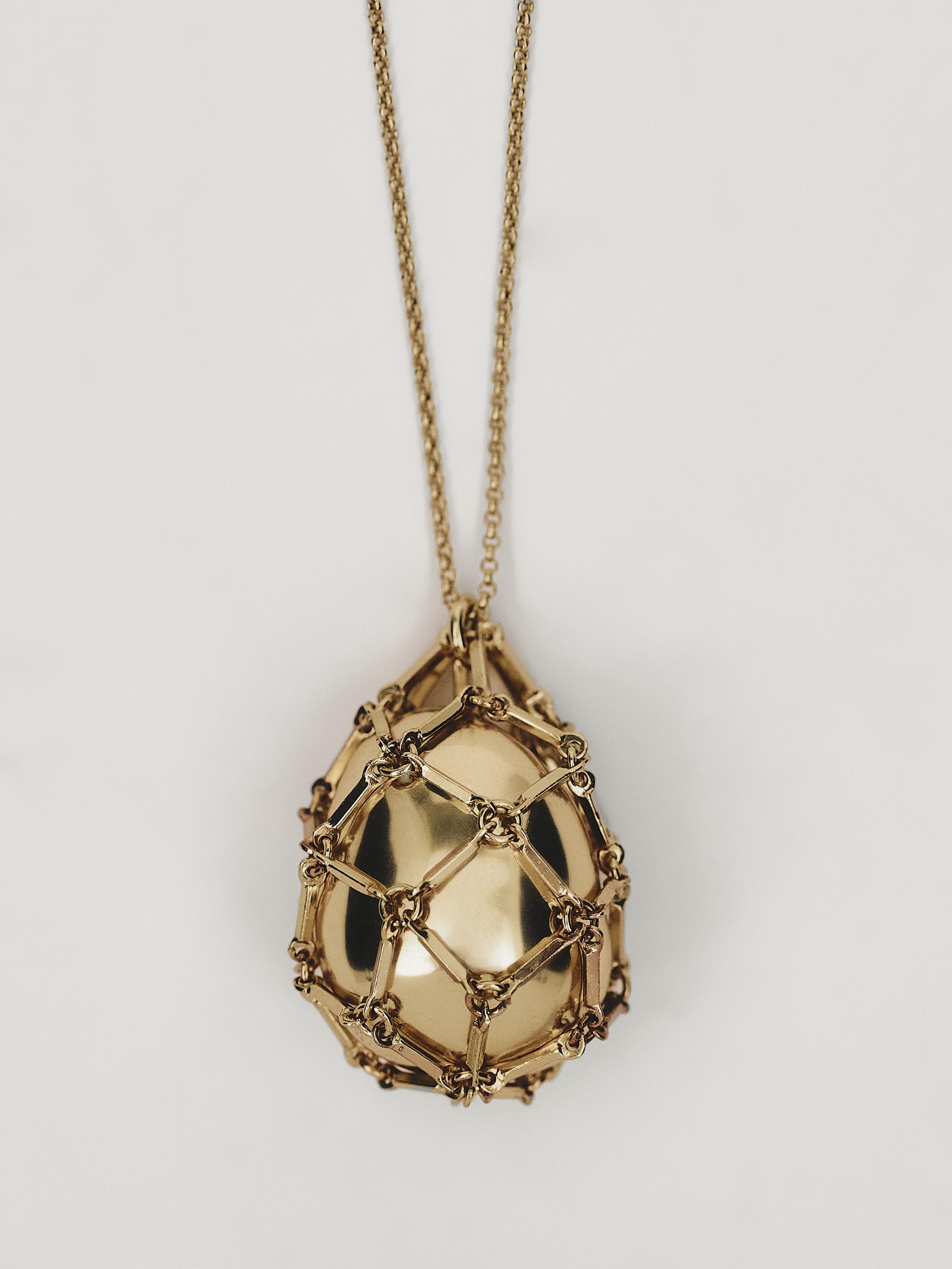 Necklace with round pendant - Silver | ZARA United States