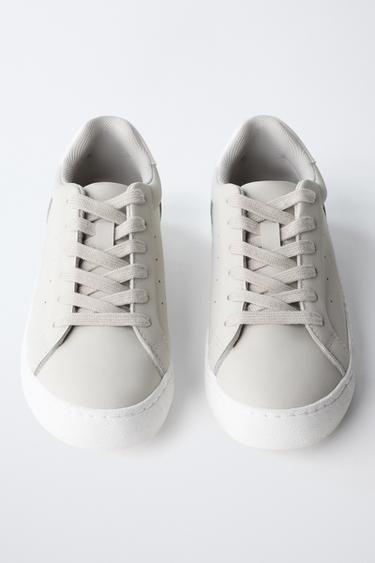 SOFT SNEAKERS - Ecru White by Zara - Image 4