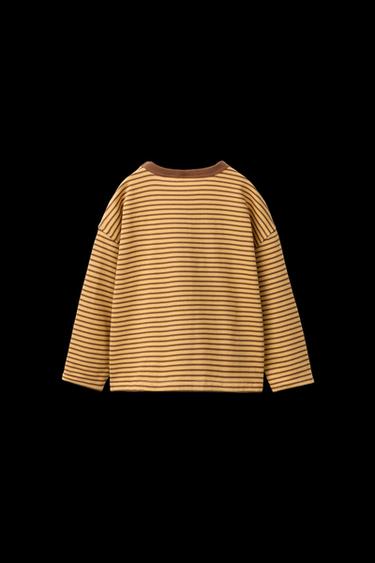 HEAVY WEIGHT STRIPED T-SHIRT - Curry by Zara