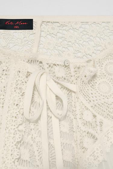 JUPE MIDI PATCHWORK KATE MOSS X ZARA - Blanc cassé de Zara - Image 2