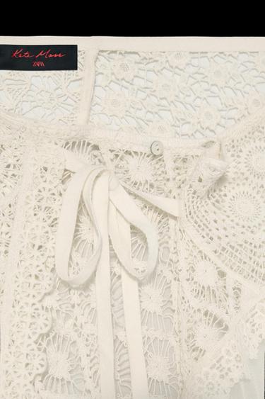 PATCHWORK MIDI SKIRT KATE MOSS X ZARA - Oyster-white by Zara