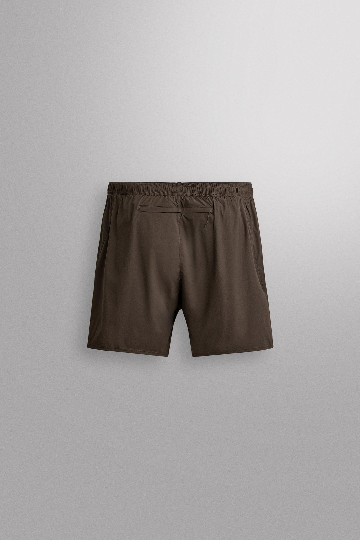 Мужские шорты Zara 5" Running, цвет: Коричневый — фото 8