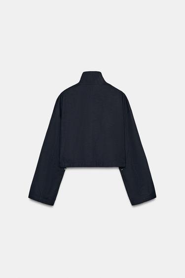 SHORT JACKET WITH HIGH NECK - Navy blue by Zara