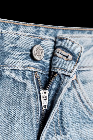 DENIM-BERMUDASHORTS MIT MITTELHOHEM BUND – TRF - Mittelblau von Zara