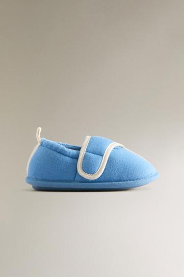 CHILDREN'S CLOSED COTTON TRAINERS - Blue by Zara