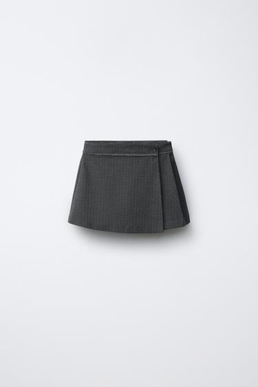 PINSTRIPE SKIRT - Anthracite grey by Zara