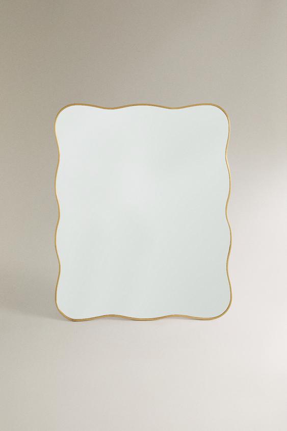 Zara SMALL WAVY MIRROR - Gold - Image 0