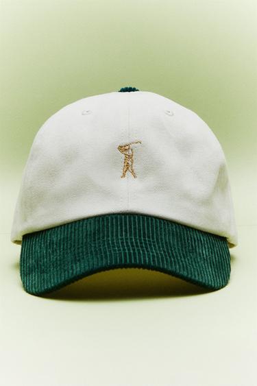 ČEPICE GOLF - Přírodní / Zelená od Zara