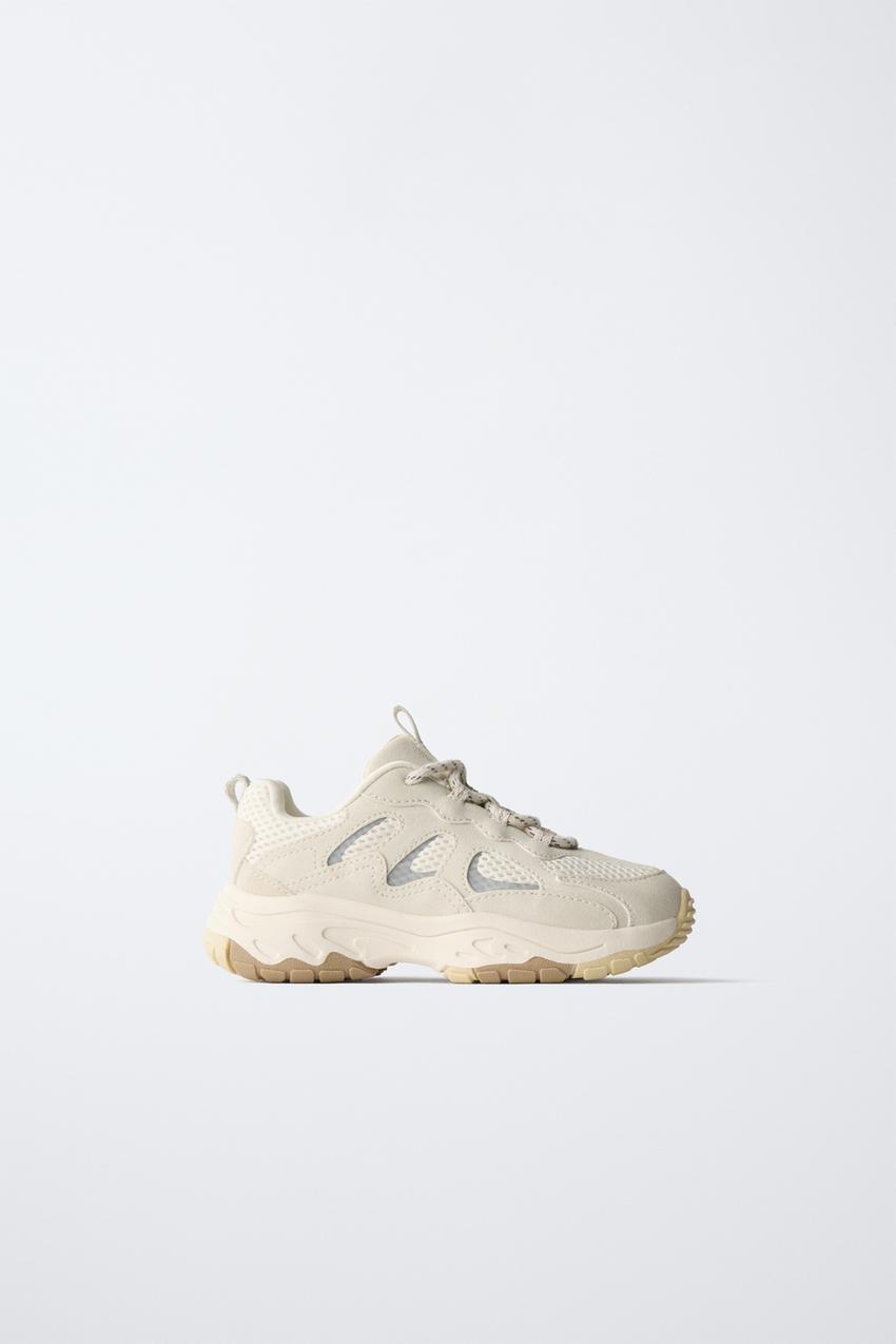 Zara - Mesh Athletic Sneakers - White - 7 (5.6 inches) - Kids