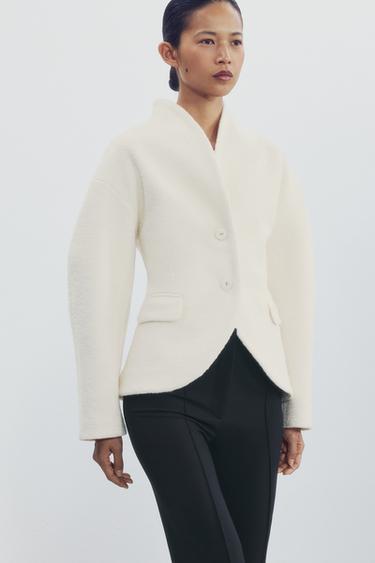 BOUCLE JACKET — Mid-ecru 1