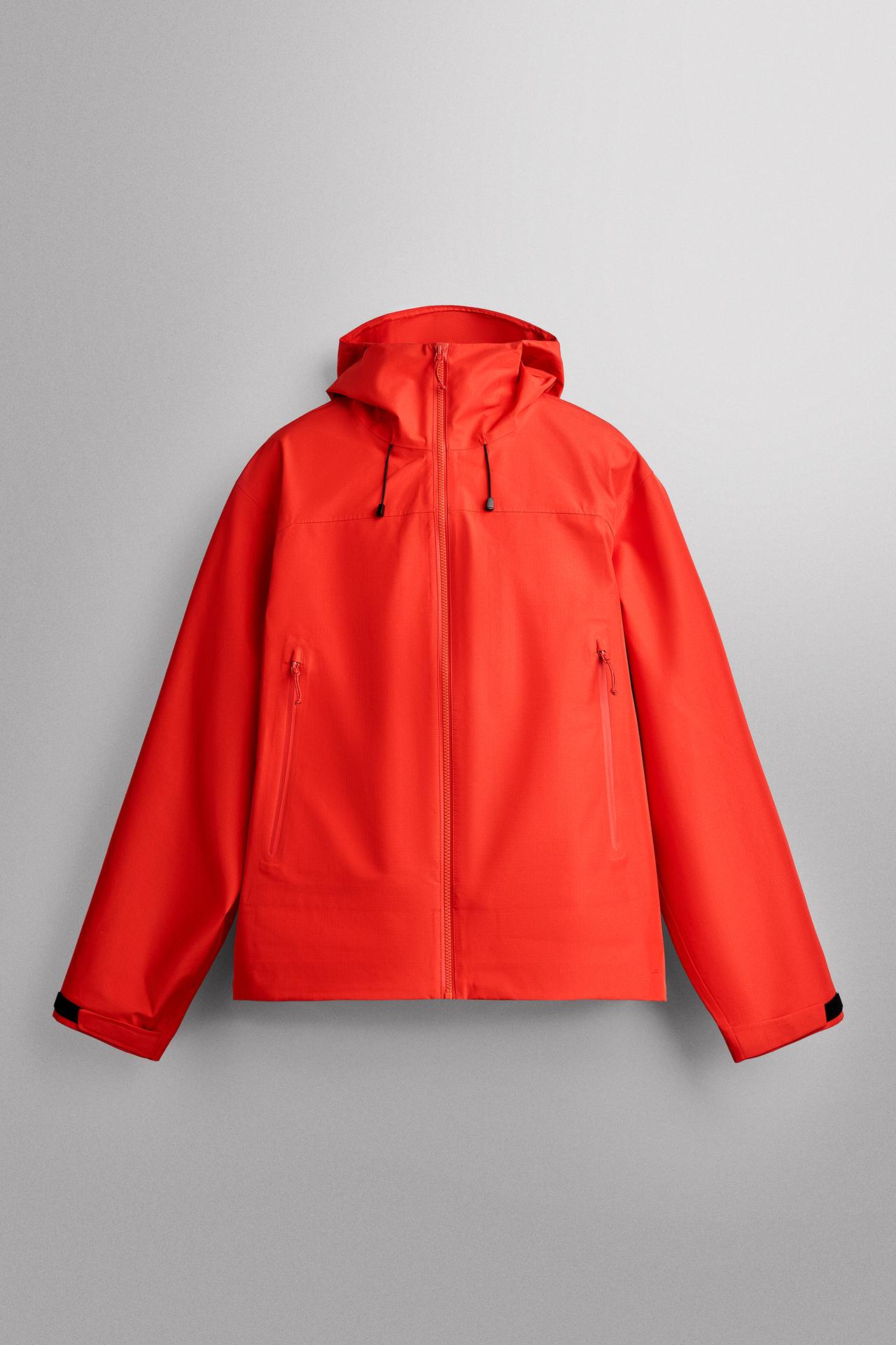 WATERPROOF TECHNICAL JACKET — Red / Orange