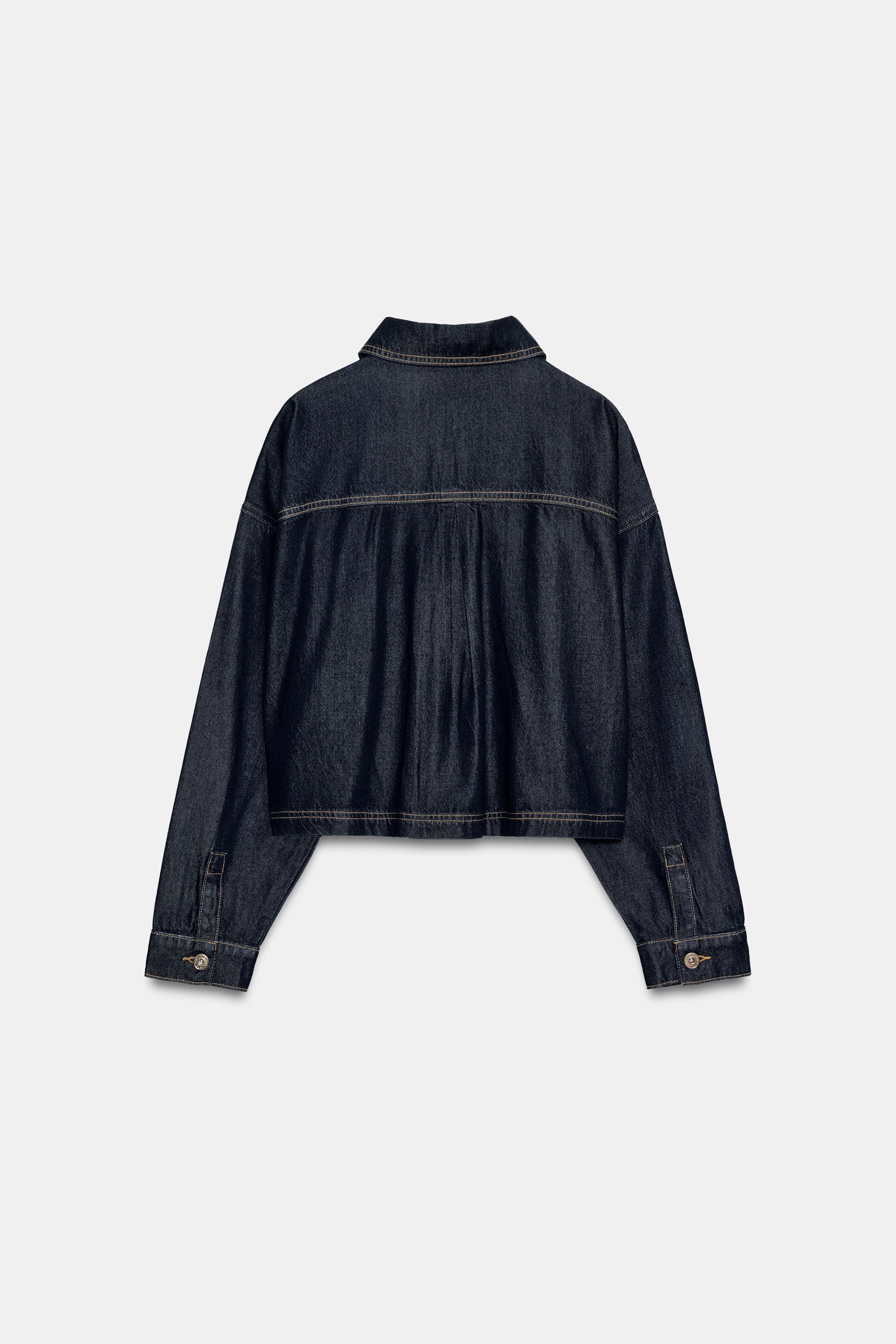Женские куртки Zara Z1975 SHORT ZIP JACKET — фото 8