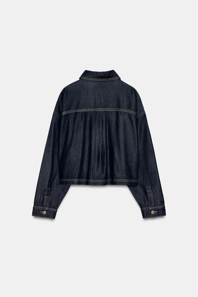 Chaqueta con cremallera de corte cropped Z1975 8