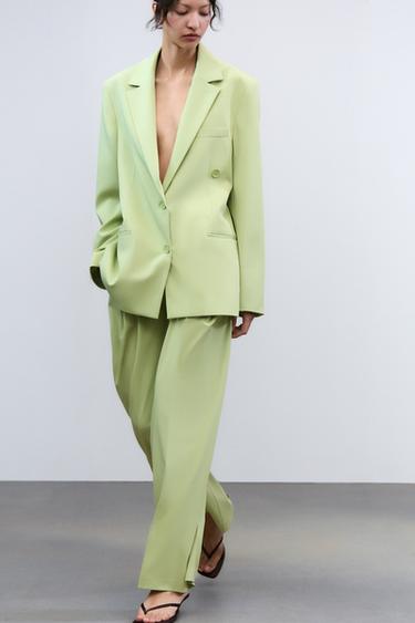 MULTIPOSITION OVERSIZE BLAZER - Apple green by Zara - Image 2