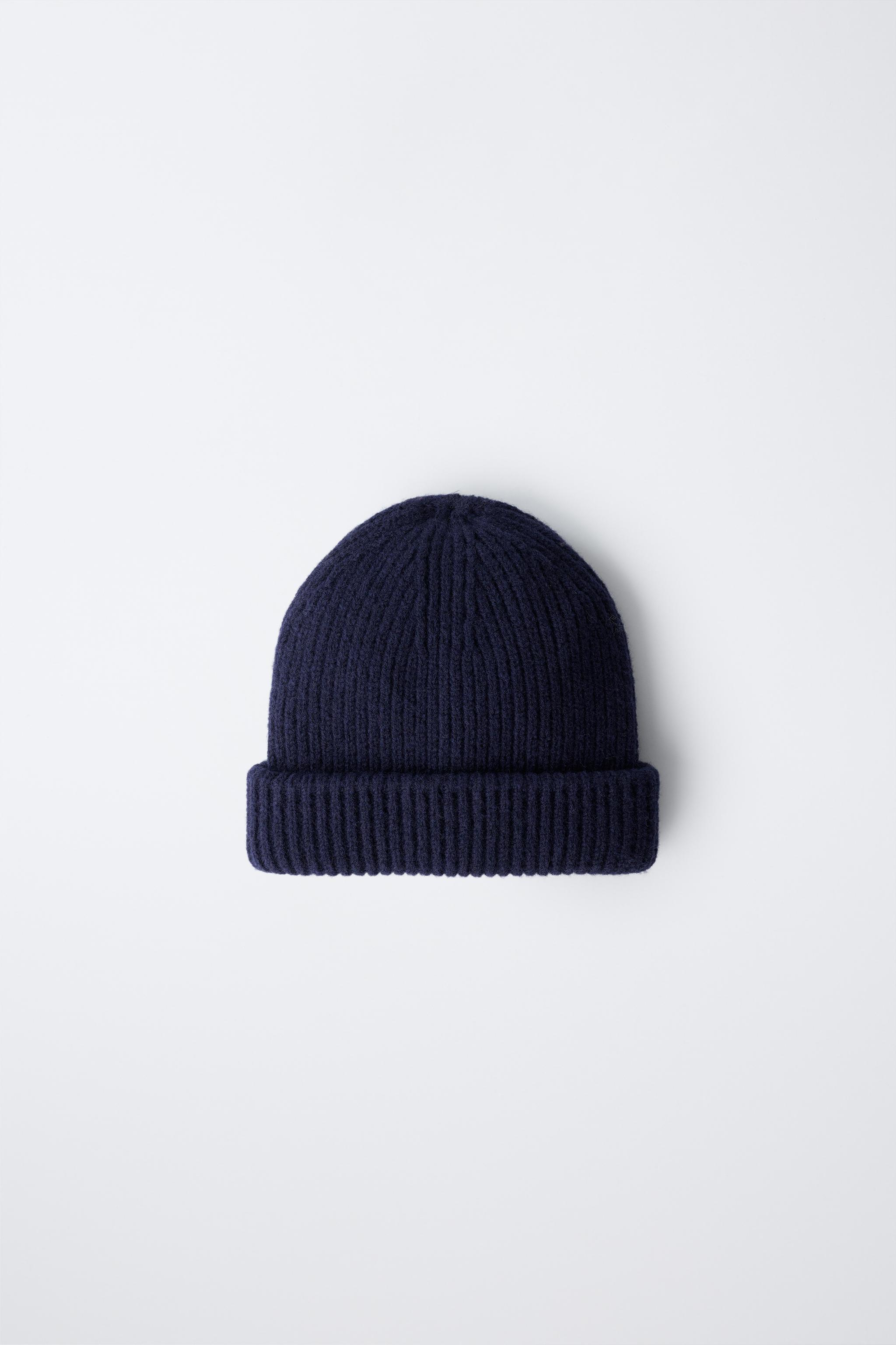 BASIC KNIT HAT - Blue | ZARA Canada