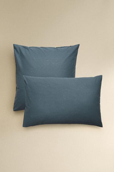 FRONHA DE TRAVESSEIRO COM ESTAMPA DE PEIXE - Azul da Zara