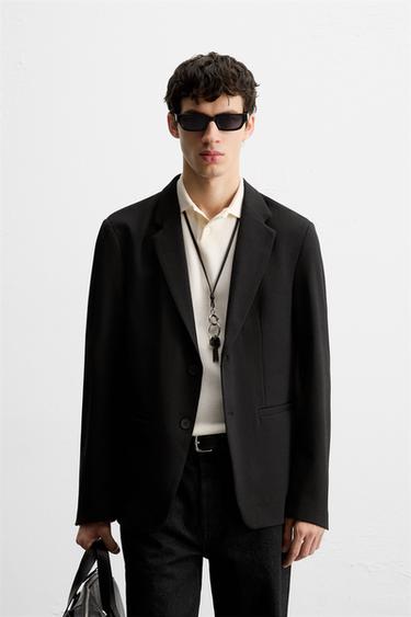 BLAZER SLIM FIT CONFORT - Noir de Zara