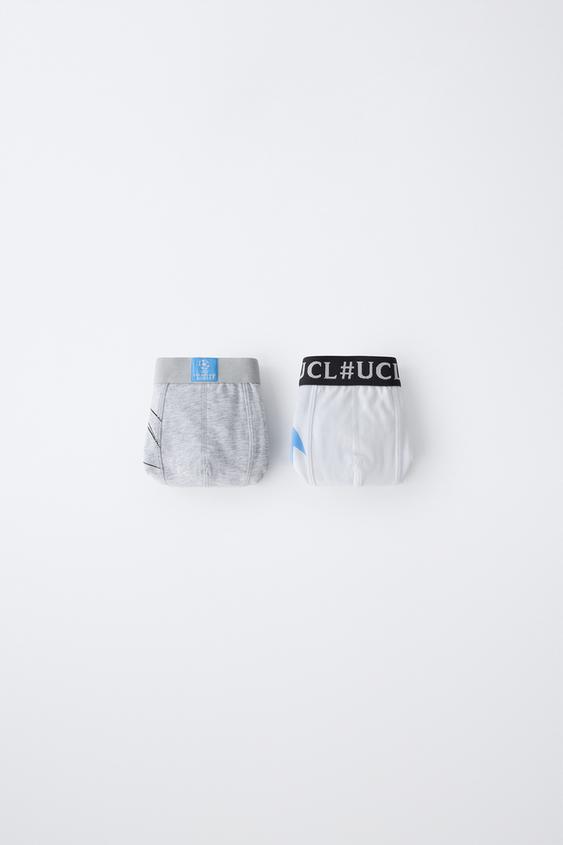 AGES 6-14 / 2-PACK OF UEFA CHAMPIONS LEAGUE ® BOXERS - Grey marl by Zara - Image 0