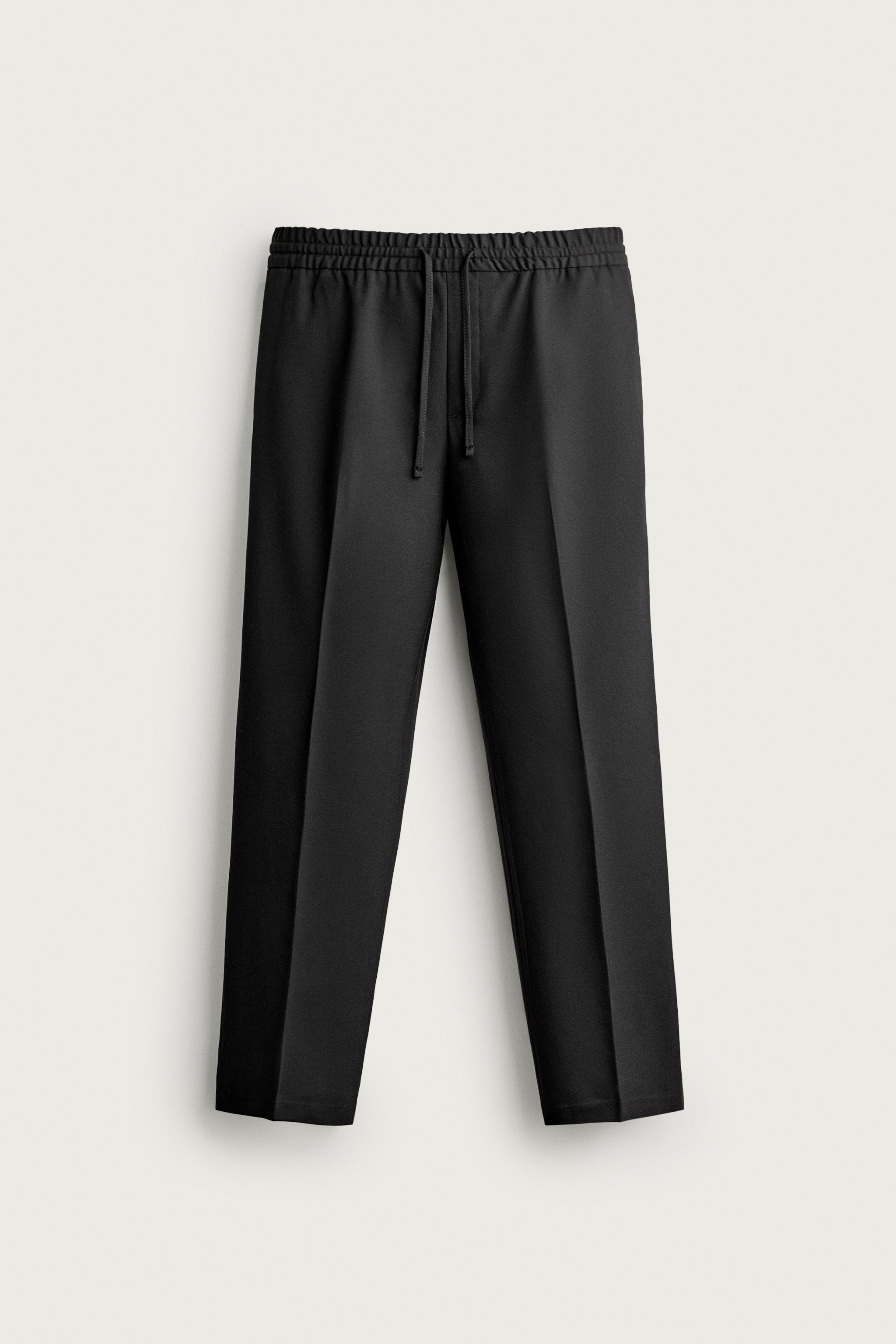 COMFORT JOGGER WAIST PANTS — Black