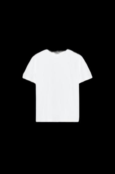 Zara MERCERIZED COTTON T-SHIRT - White - Image 0