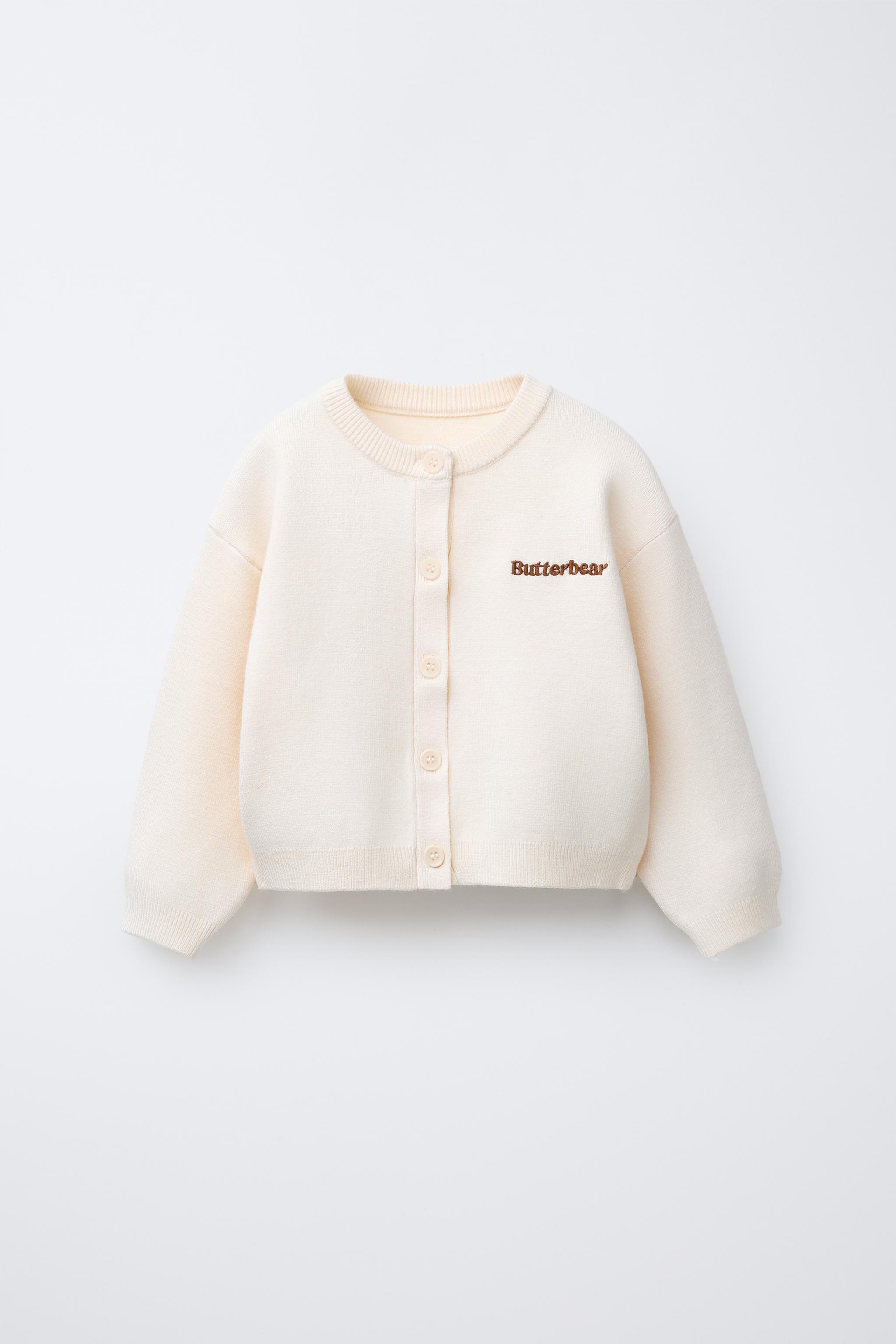 BUTTERBEAR © 刺繍ニットカーディガン - エクリュ | ZARA Japan