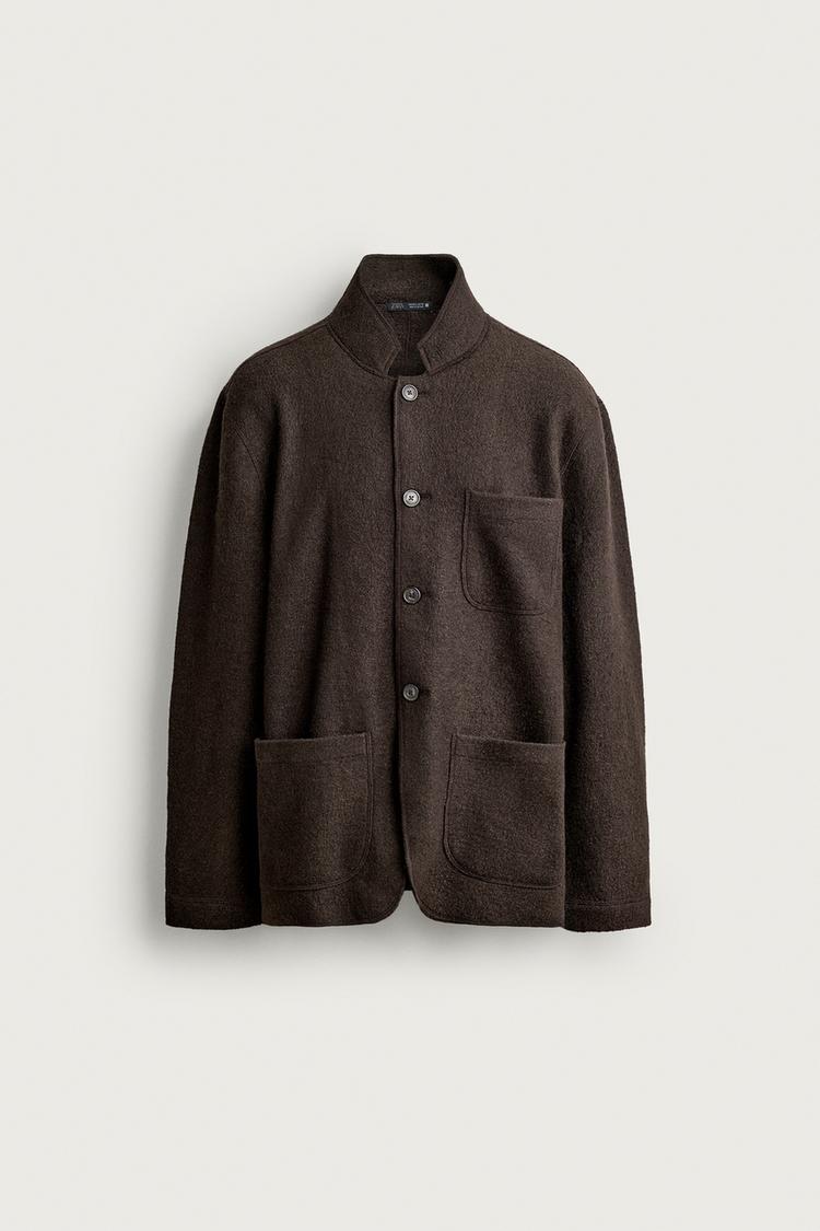 WOOL BLEND RELAXED FIT BLAZER