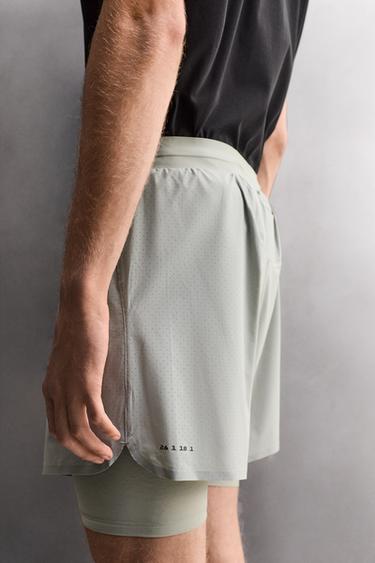 SHORT DE RUNNING 2 EN 1 - Gris perle de Zara - Image 4