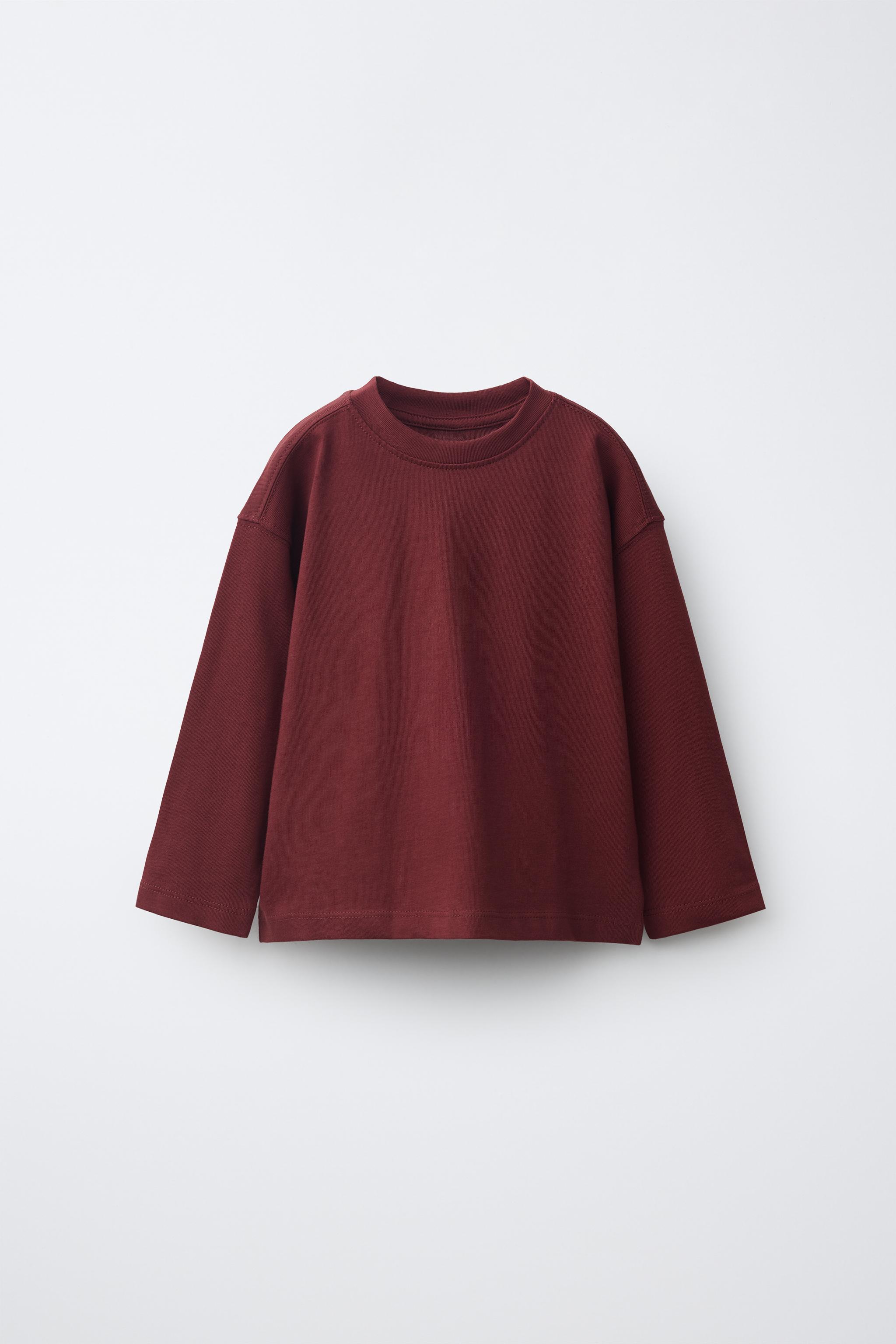 PLAIN T-SHIRT — Burgundy