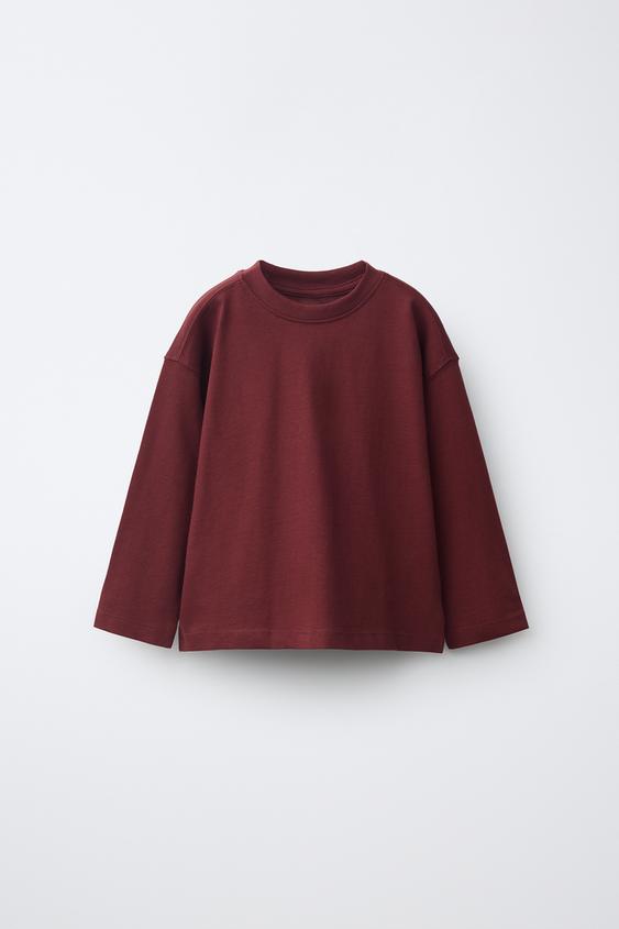 PLAYERA LISA - Burdeos de Zara - Imagen 0